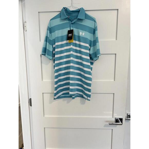 $70 Under Armour 1378676-433UA Men's GOLF Playoff 3.0 Stripe Polo Large - Picture 2 of 2